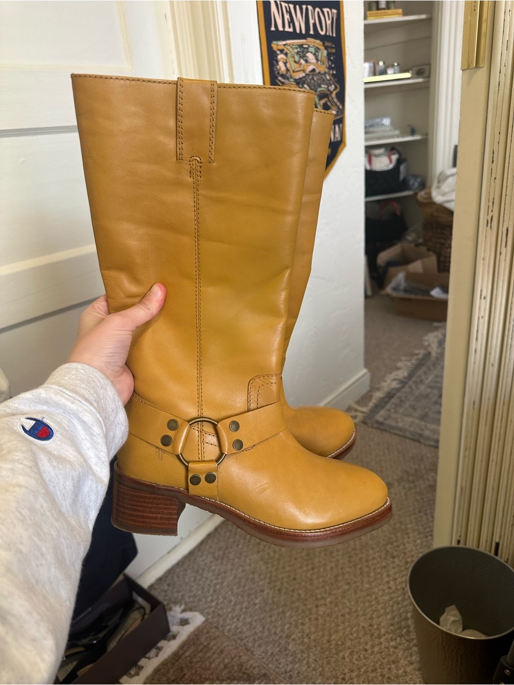 Frye Camryn Harness Leather Boots